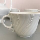 Fine white porcelain coffee service