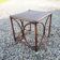 Vintage rattan and wicker side table