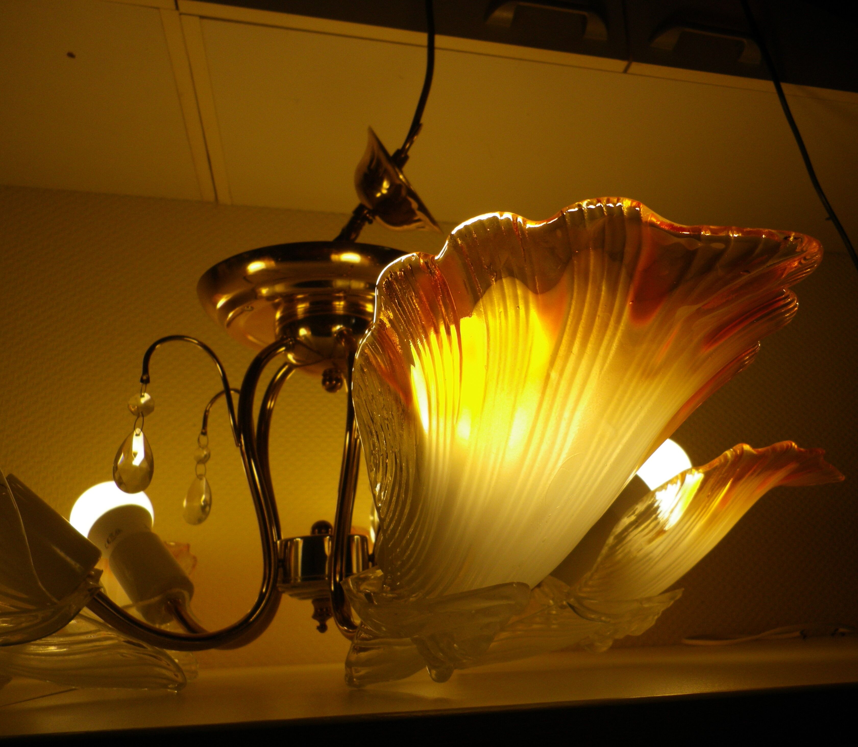 Chandelier to 5 branches art deco 1980