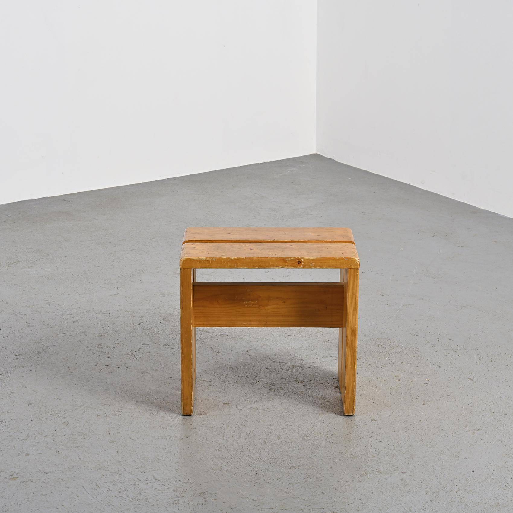 Pair of pine stools, French Alps circa 1970