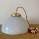 Suspension abat-jour vintage en opaline blanche