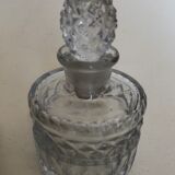 Set of 2 bottles crystal and glass