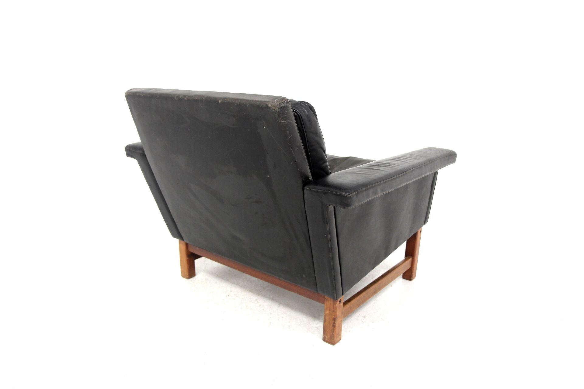 Scandinavian leather armchair, Sweden, 1960