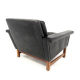 Scandinavian leather armchair, Sweden, 1960