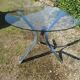 Chrome and glass table