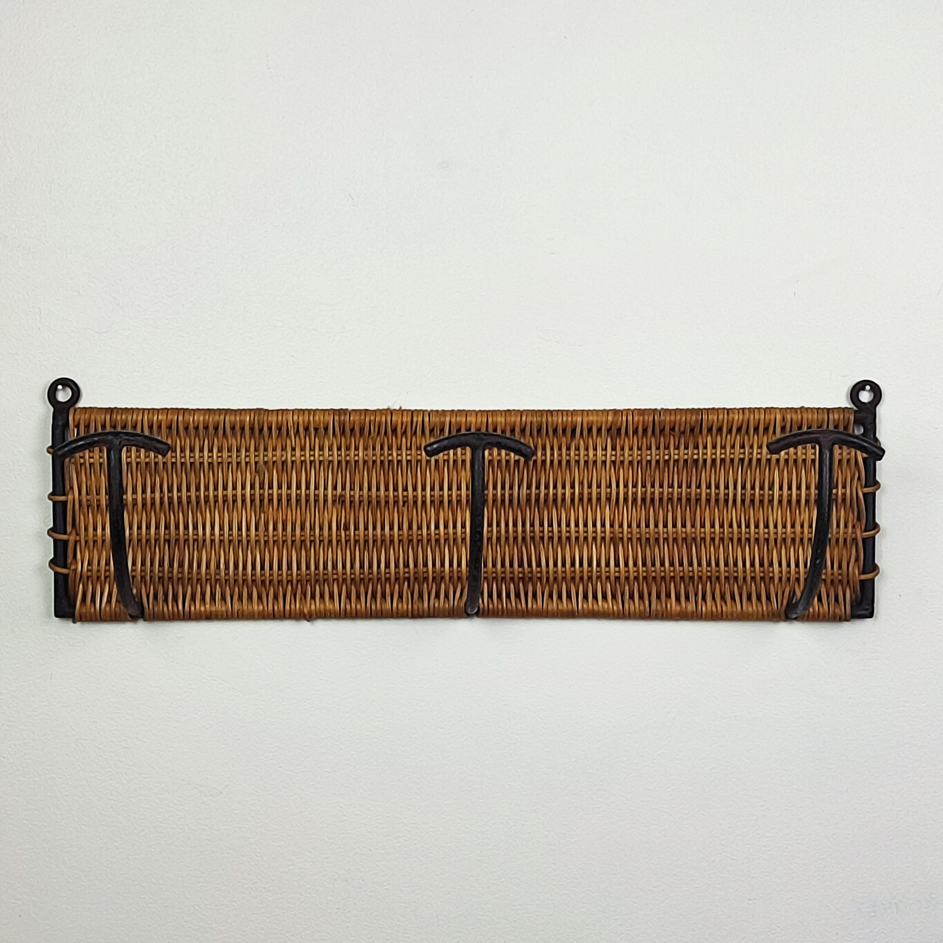 Wall-mounted rattan coat rack 50/60'