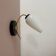 Vintage globe wall lamp in white opaline