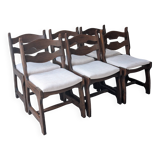 Ensemble de 6 chaises en bois