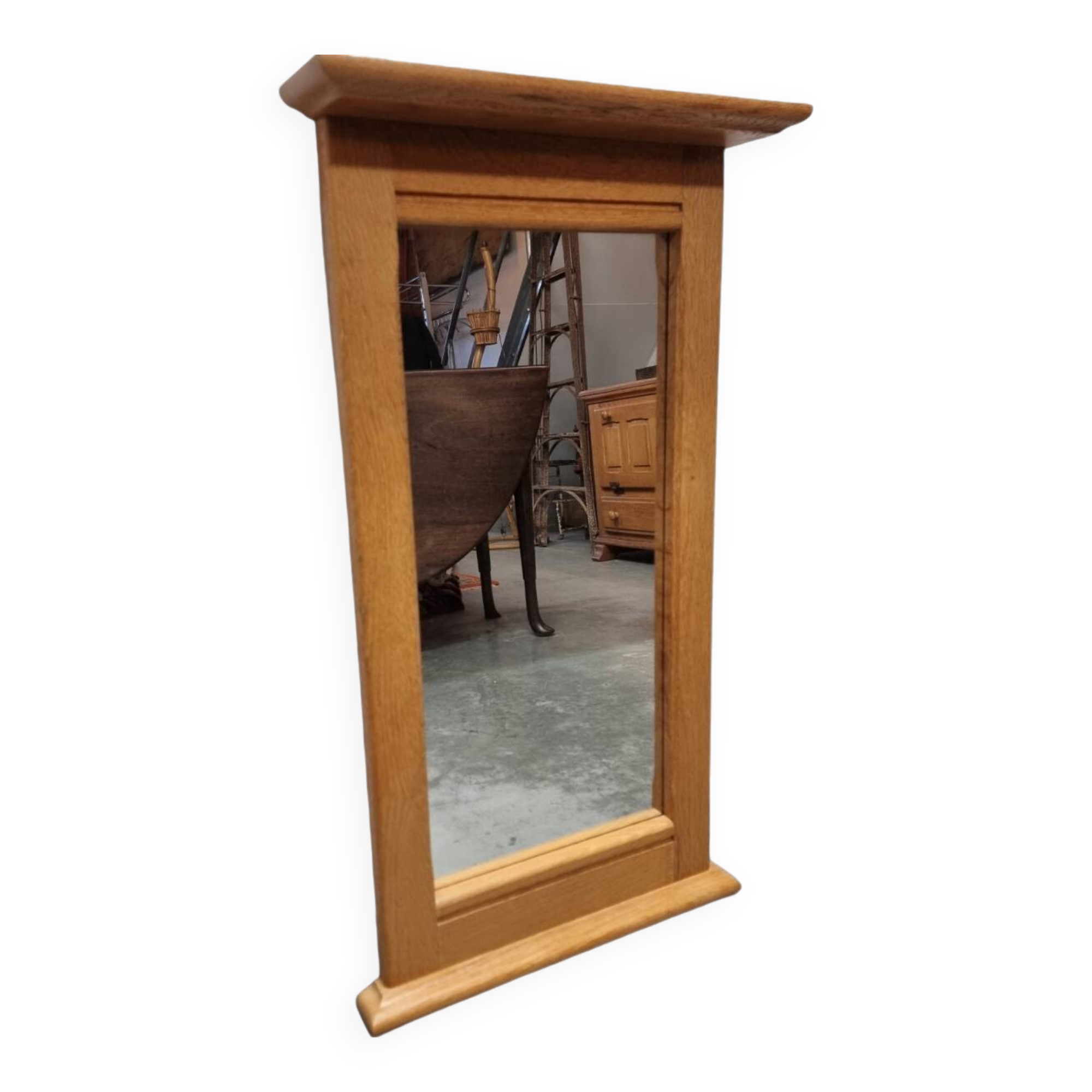 Oak Mirror by Oisterwijk, 1990s, Vintage