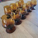 10 vintage digestif glasses