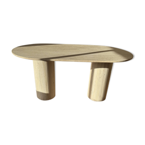 table à manger en travertin - naturel