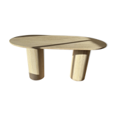 Dining table in natural travertine, L 160 x W 90 x H 75