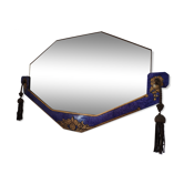 Blue art deco mirror 20/30 years - 70x40cm