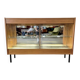 Vitrine vintage peu profonde / étagère avec éclairage