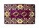 Romanian hand-woven carpet in wool geometric design brown and yellow 246x163cm