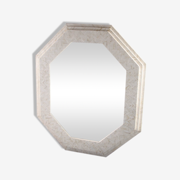 Bone marquetry mirror