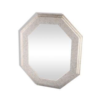 Bone marquetry mirror