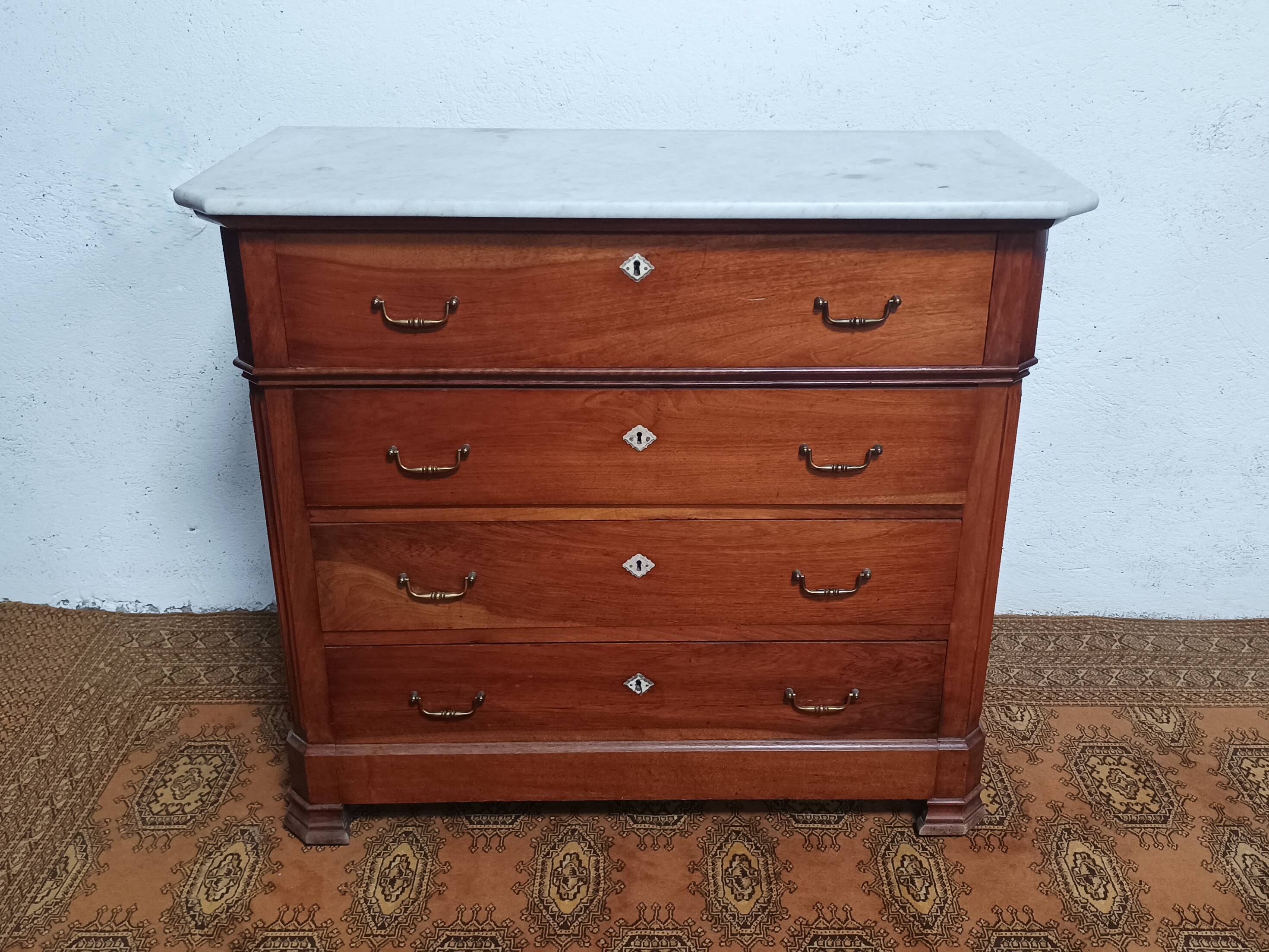 Louis Philippe walnut chest of drawers