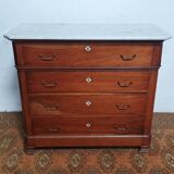 Louis Philippe walnut chest of drawers