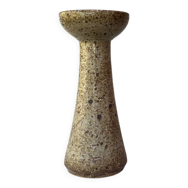 Vase-bougeoir en grès émaillé, Alain Blanchard, Poterie du Méjou 1970