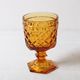 Vintage Amber Goblet Set: Italian Bormioli Stem Glasses, 1970s