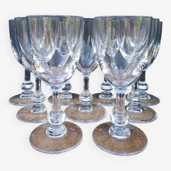 Verres à vin n3 - Modèle Bizet - en cristal de Saint Louis - Lot de 9