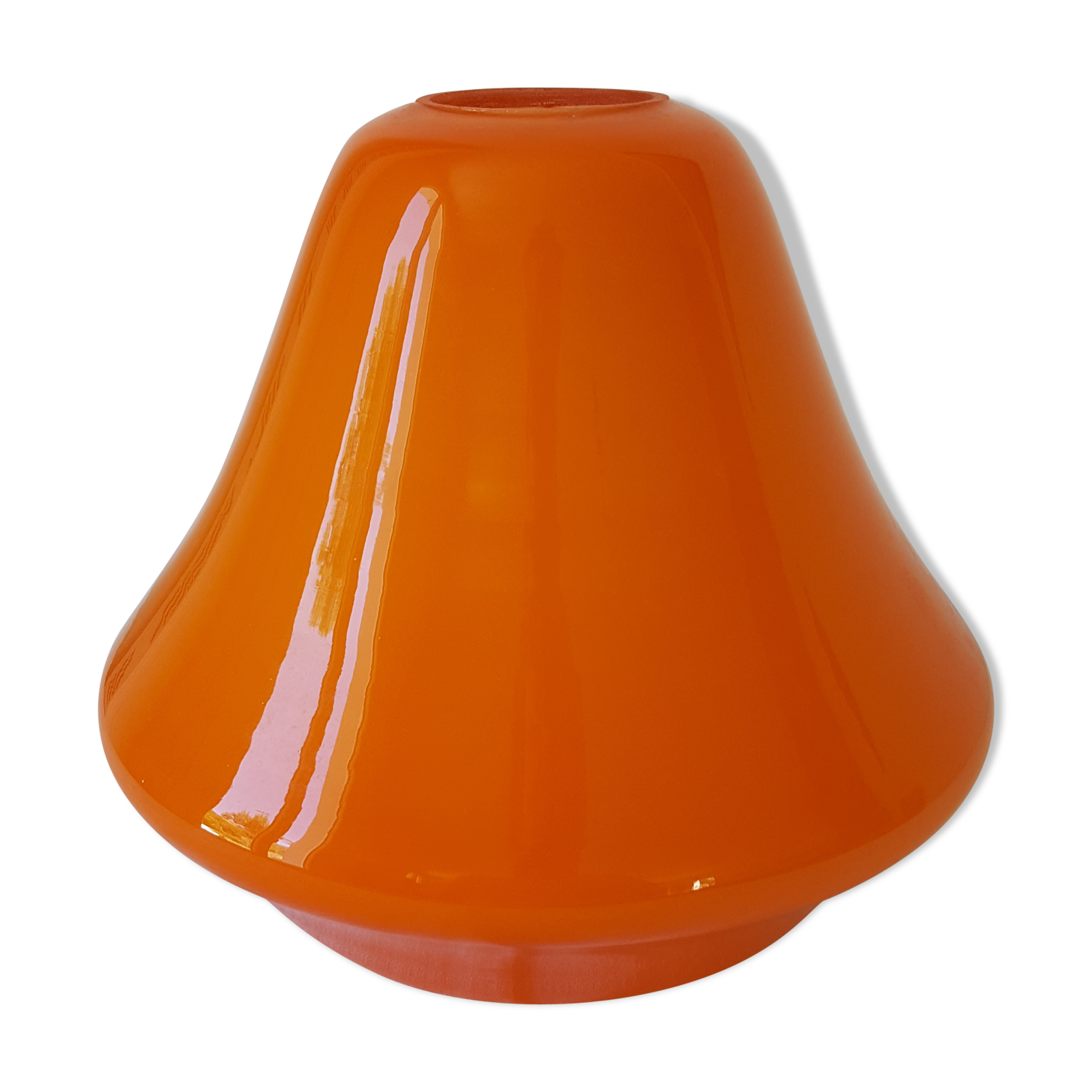 Old vintage orange glass suspension
