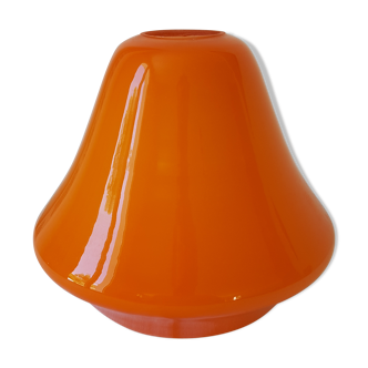 Ancienne suspension orange vintage en verre