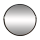 Miroir rond cerclage ambré années 70 vintage
