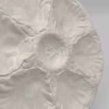 GIEN white earthenware oyster plates, 1960s