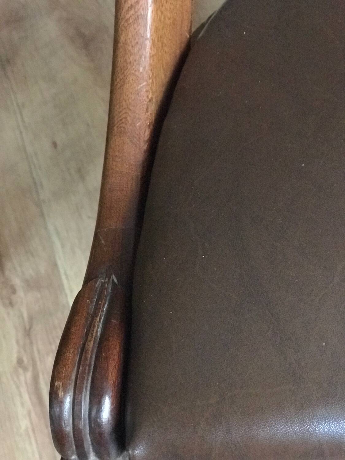 Art deco office chair gondola back