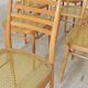 Lot de 10 chaises ton bystrice bois et cannage 1960