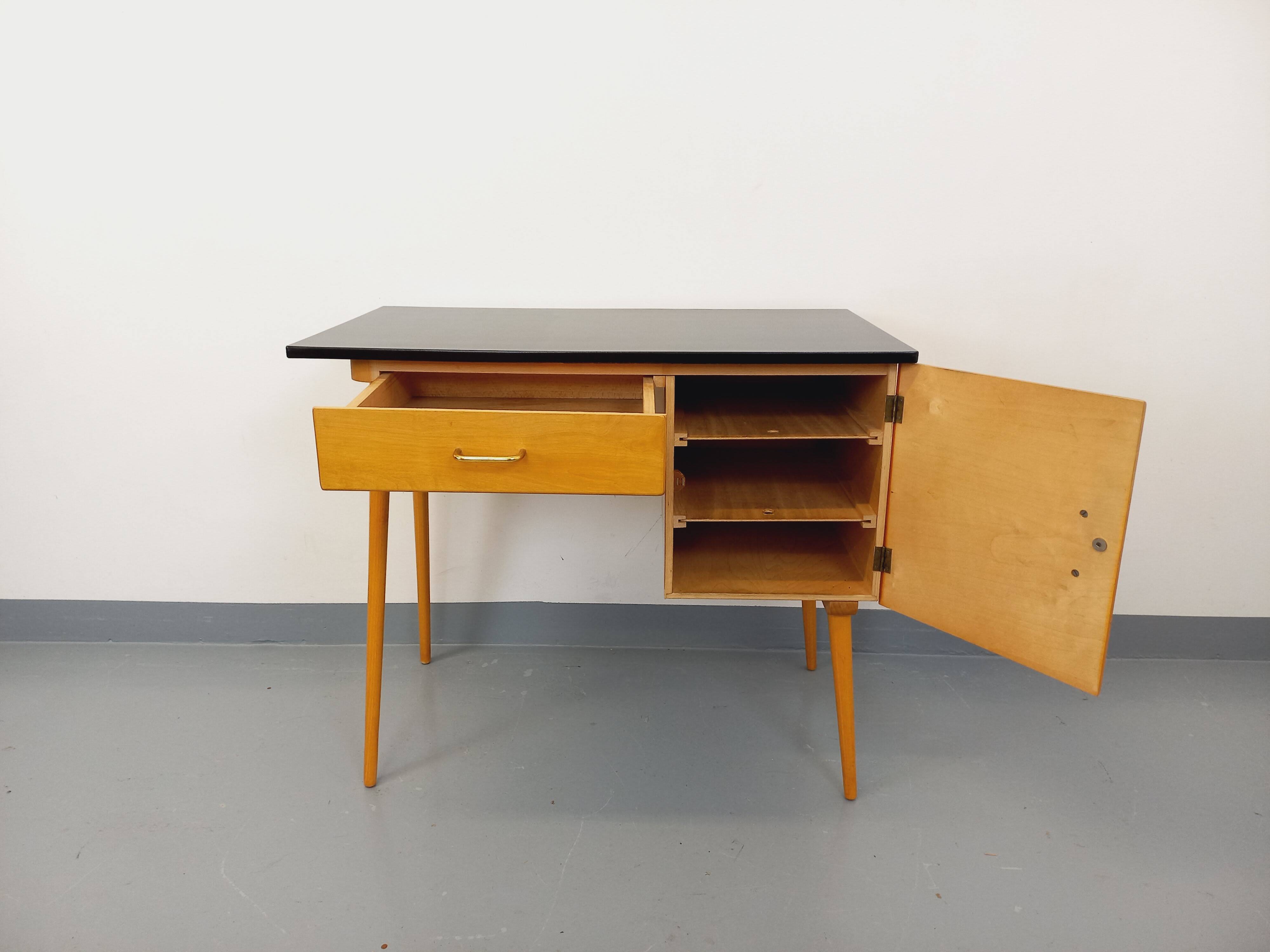 Baumann vintage wooden desk from the 1950s