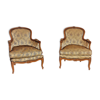 Pair of Louis XV-style shepherdess chairs