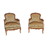 Pair of Louis XV-style shepherdess chairs