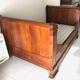 Cherry wood boat bed with bedding