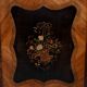 Showcase in precious wood marquetry, Louis XV Transition style.