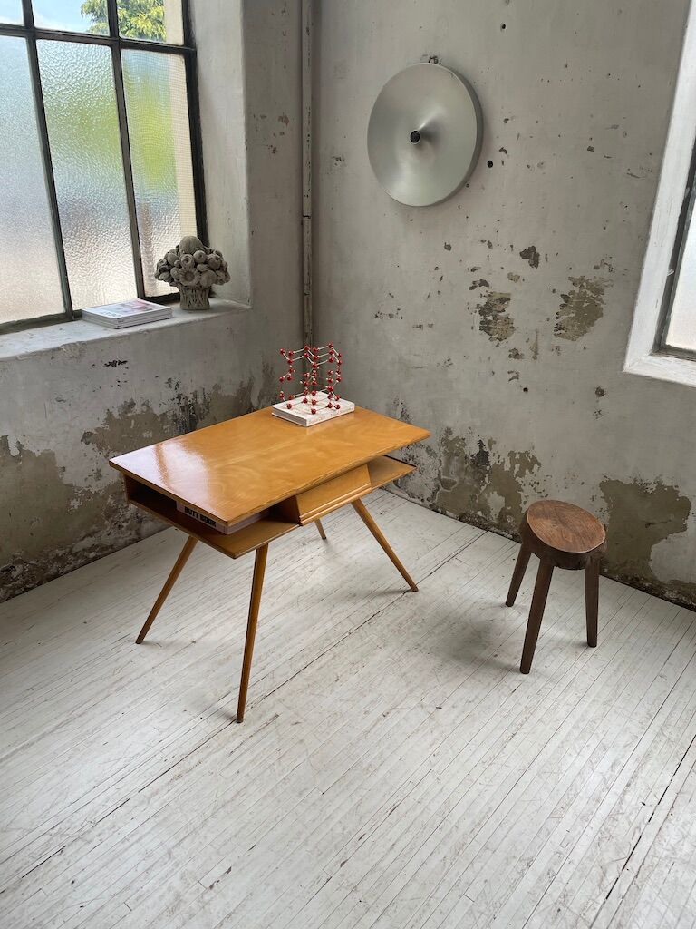 Vintage oak compass desk