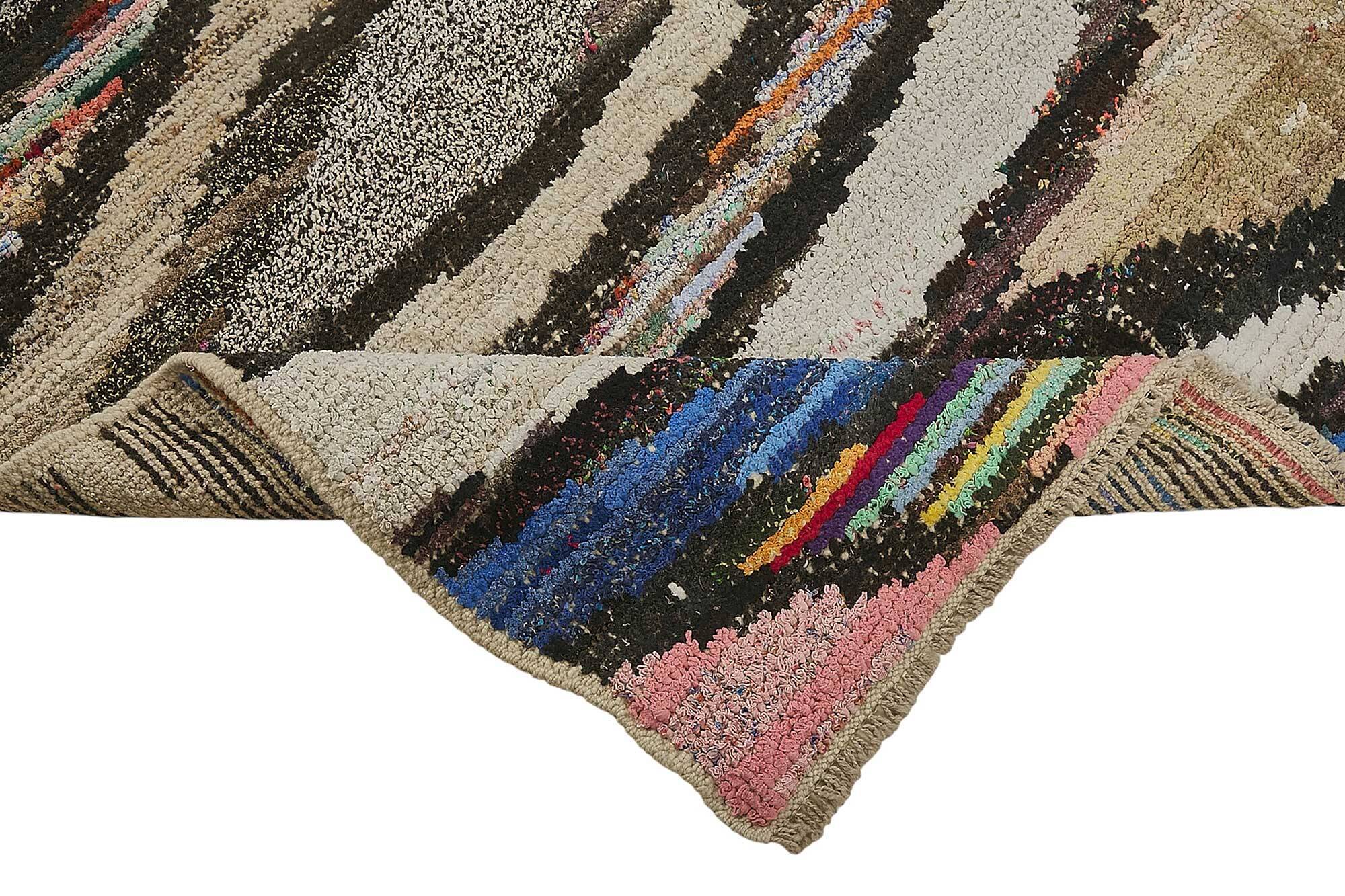 Handwoven Turkish Recycled Boho Rug 205 cm x 313 cm