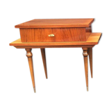 60s-old bedside table in varnished wood