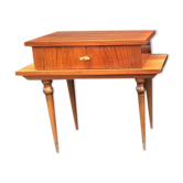 60s-old bedside table in varnished wood