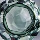 Ashtray Sommerso grey by seguso, faceted glass, murano, italy, 1970