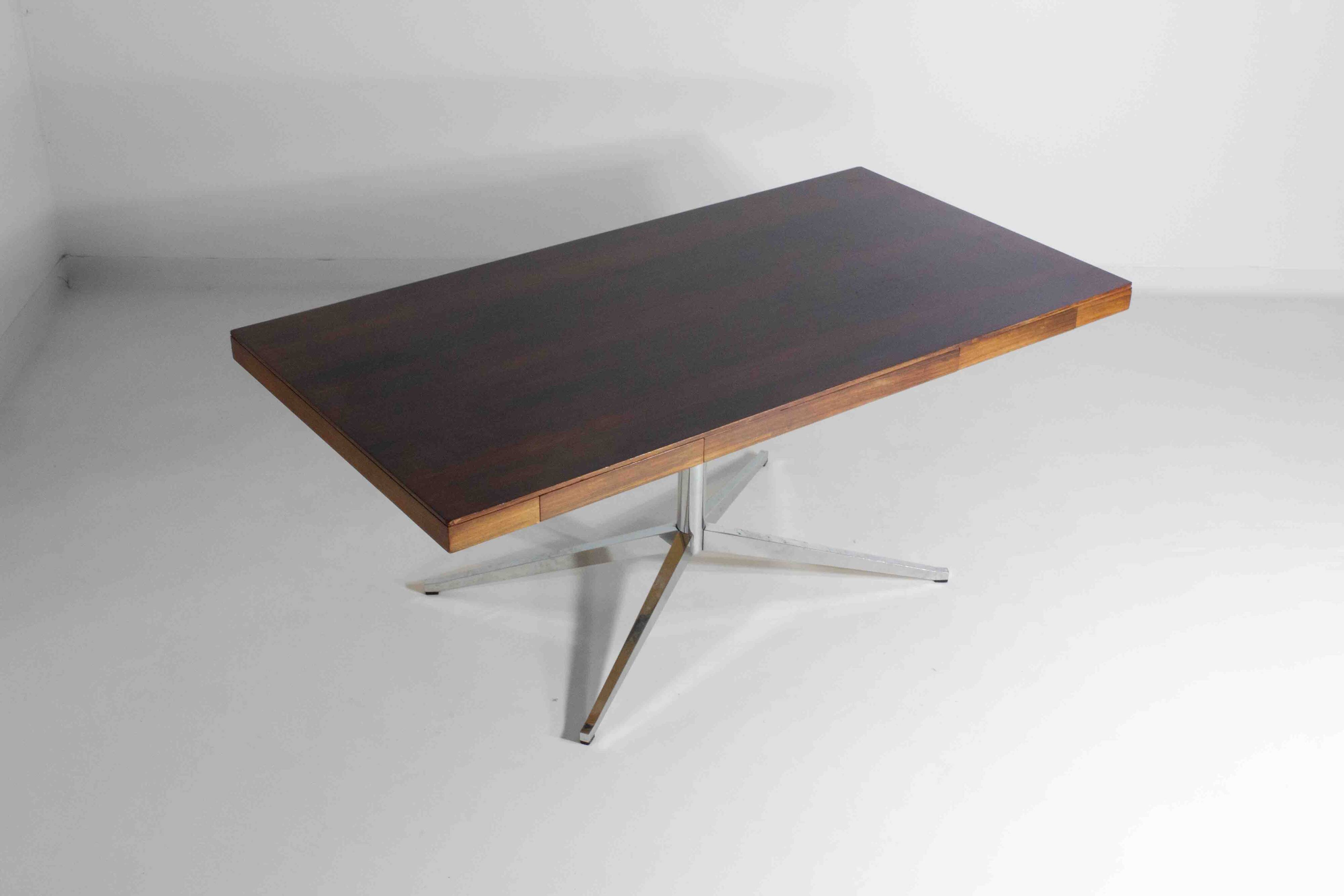 Bureau exécutif en palissandre par Florence Knoll, années 1970