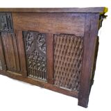 Oak chest with Gothic panels, France, 16th century