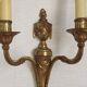 Large Bronze French Double Light Empire Wall Sconce with Urn Detail