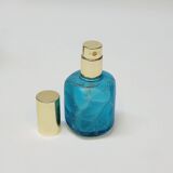 Franck Ma Toilet Box and Spray Bottle in Turquoise Blue Cracked Glass