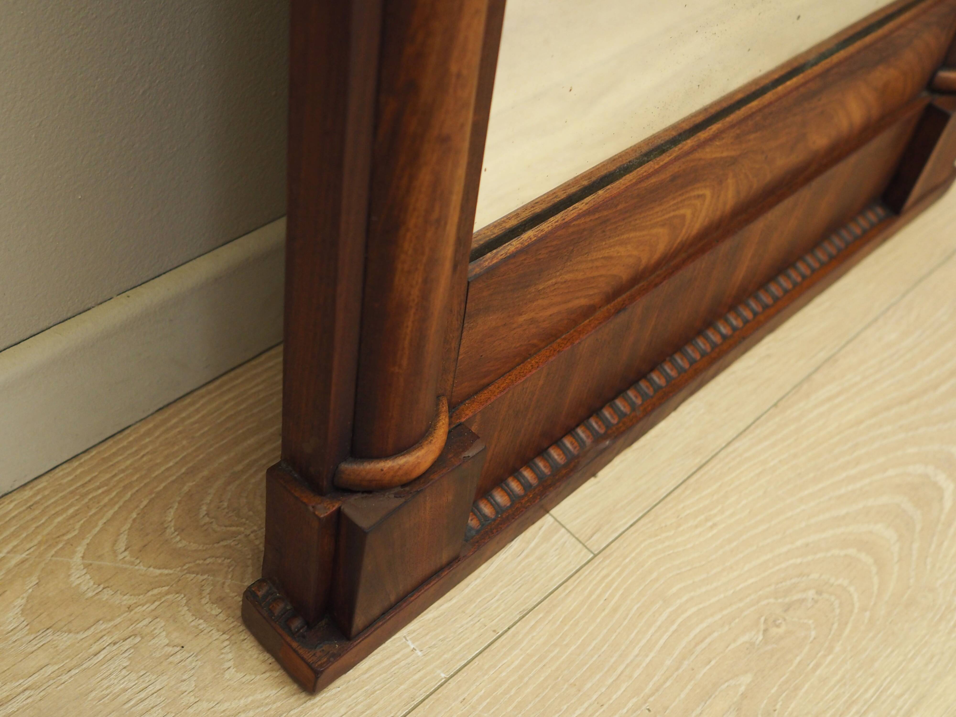 Mirror in wooden frame, Danish design, 1970s, production: Denmark