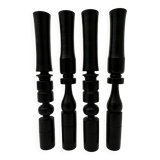Set of 4 ebony hand turned wooden edwardian candle sticks , 1900’s