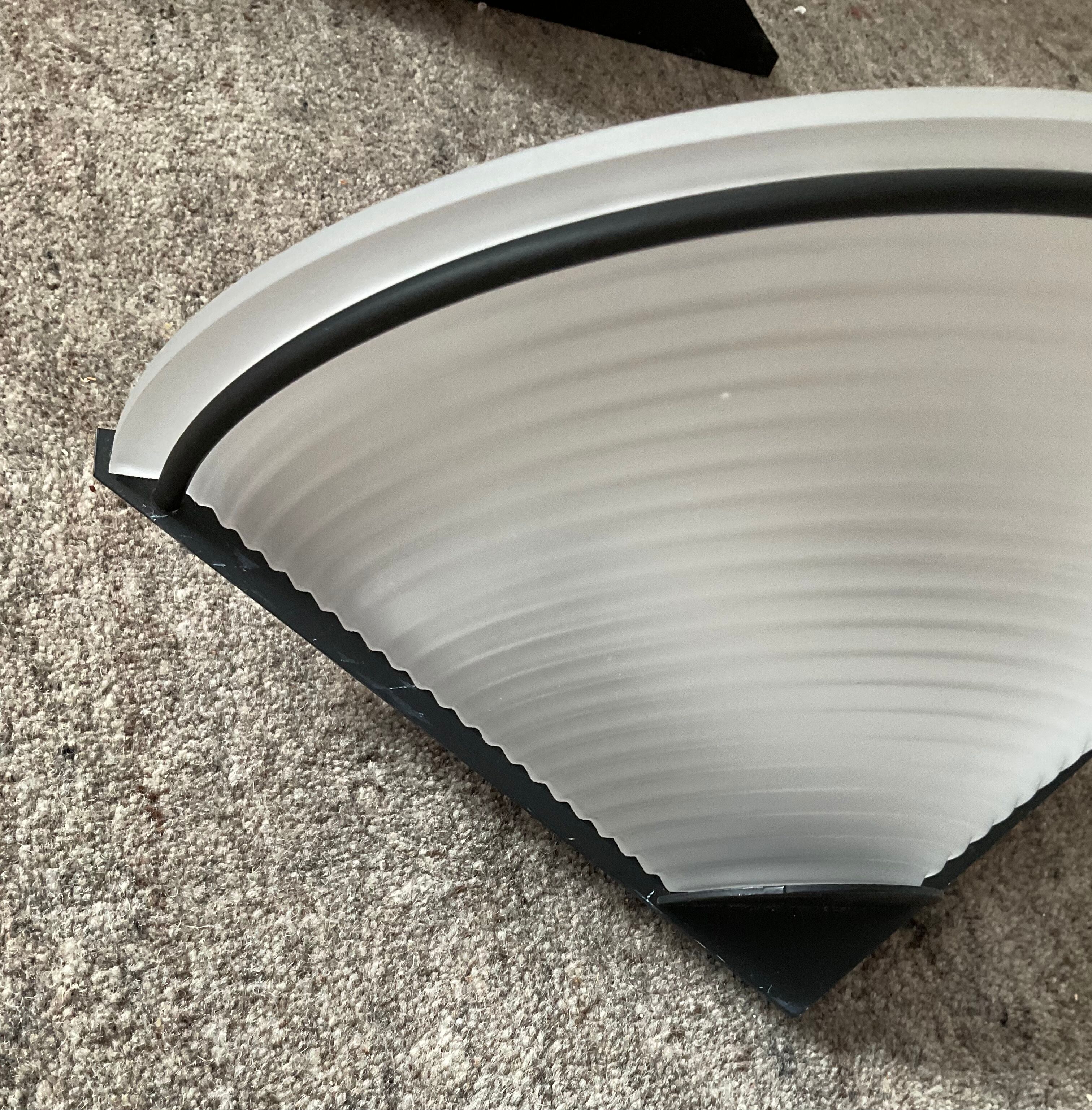 Series of 3 Italian wall lamps 70s