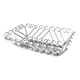 Vintage bread basket in forged chrome-plated metal